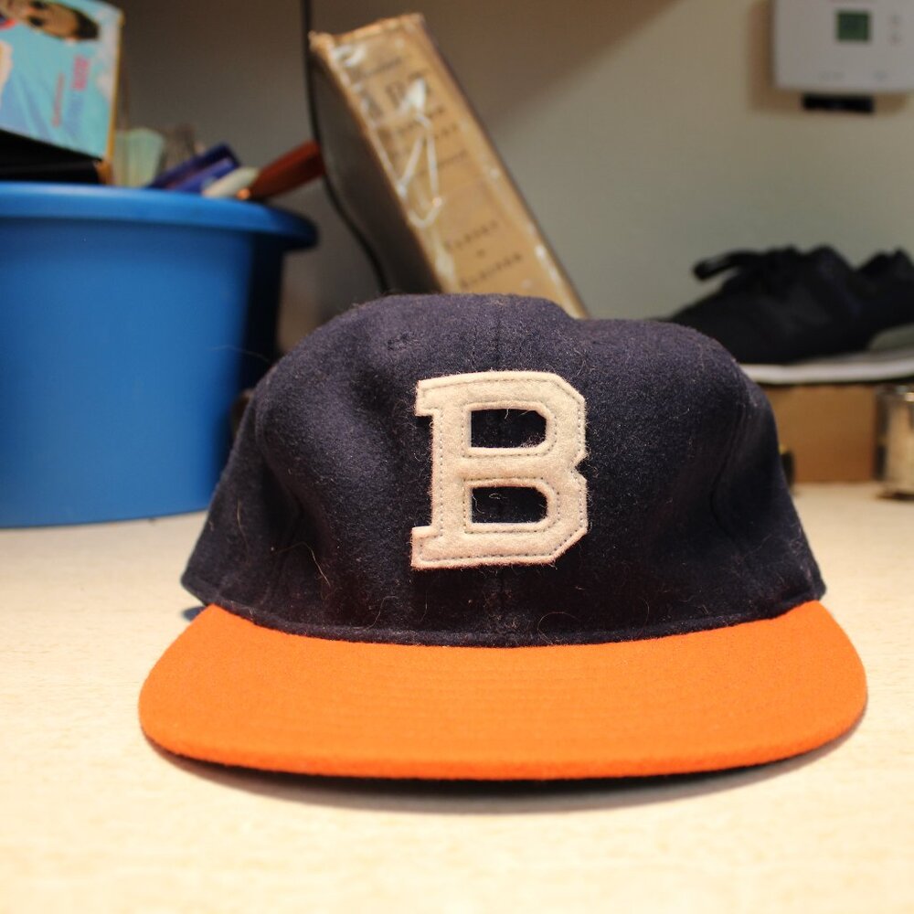 AUTHENTIC Ebbets Field Flannels "Brooklyn" B Hat - Heritage Style - Navy/White